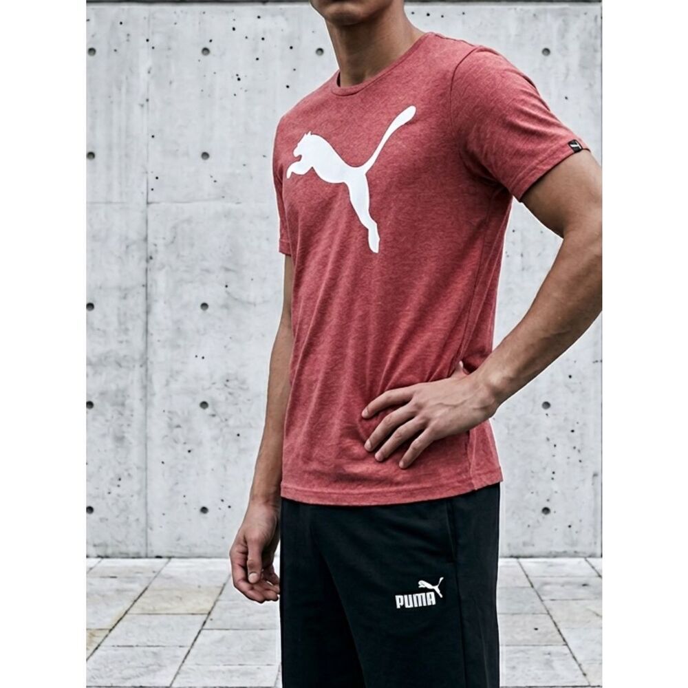 NWT PUMA Unisex Red Logo Short Sleeve Tee Shirt - Size Medium